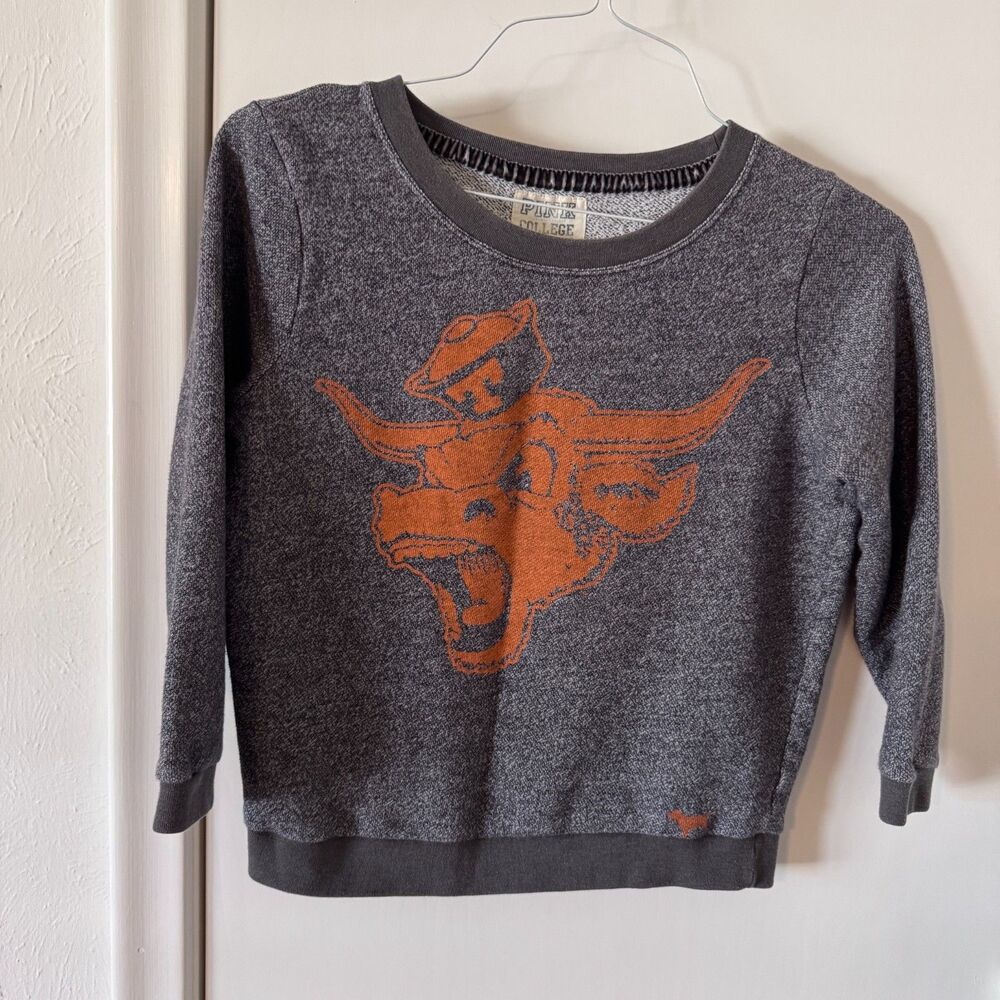 Womens Small Texas Longhorns Pink Victoria Secret Gray Crewneck Sweatshirt VGUC